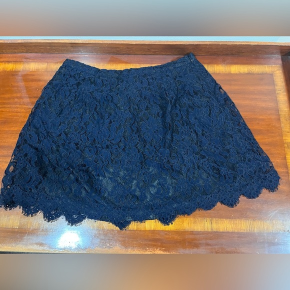 J. Crew Navy Lace Skirt - Picture 1 of 4